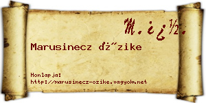 Marusinecz Őzike névjegykártya
